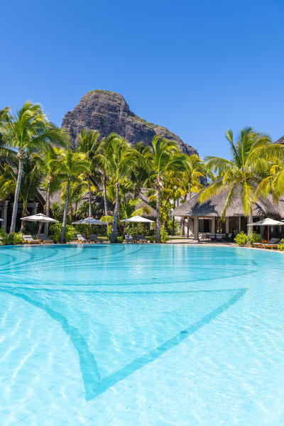 The swimming pool of the Beachcomber Paradis Hotel, Le Morne Brabant Peninsula, Black River (Riviere Noire), Mauritius (PR)