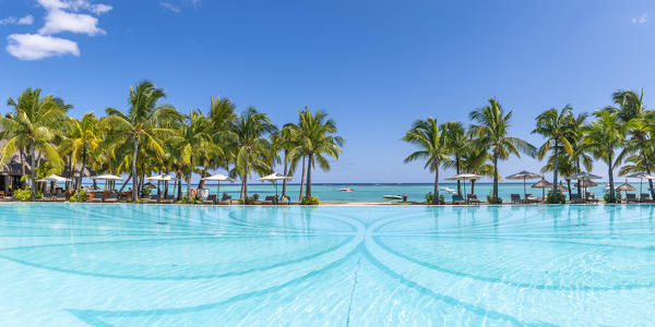 The swimming pool of the Beachcomber Paradis Hotel, Le Morne Brabant Peninsula, Black River (Riviere Noire), Mauritius