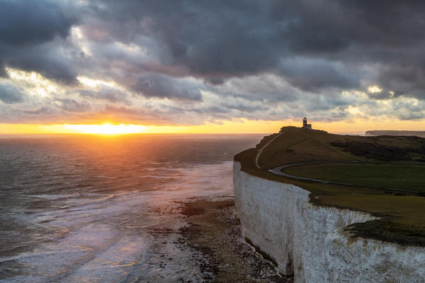 Belle Tout lighthouse, Beachy Head, Eastbourne, East Sussex, England, UK