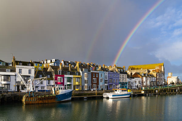 Weymouth harbor, Jurassic coast, Dorset, England, UK