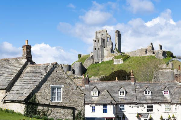 Corfe Castle, Dorset, England, UK