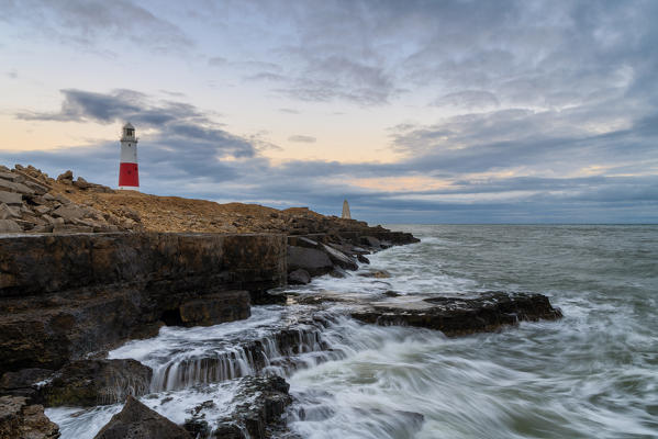 Portland Bill lighthouse, Isle of Portland, Jurassic coast, Dorset, England, UK
