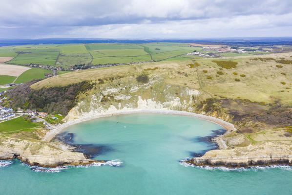 Lulworth Cove, Jurassic coast, Dorset, England, UK