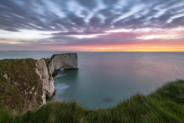 Old Harry Rocks, Handfast Point, Isle of Purbeck, Jurassic Coast, Dorset, England, UK