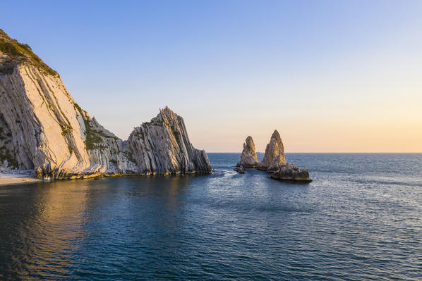 The Due Sorelle (Two Sisters) beach, Conero Riviera, Sirolo, Ancona province, Marche, Italy