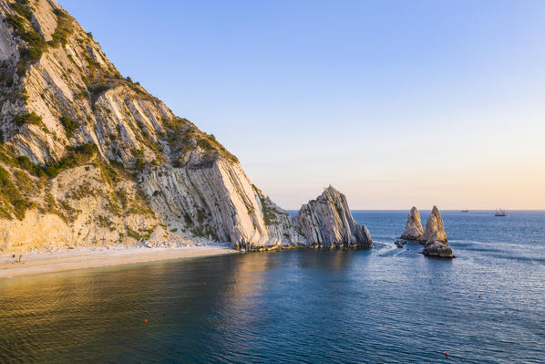 The Due Sorelle (Two Sisters) beach, Conero Riviera, Sirolo, Ancona province, Marche, Italy