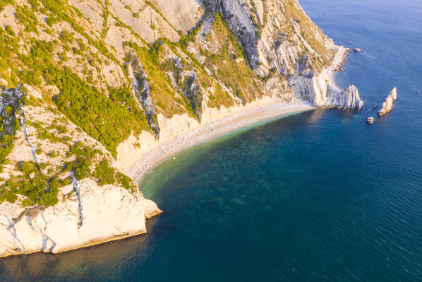 The Due Sorelle (Two Sisters) beach, Conero Riviera, Sirolo, Ancona province, Marche, Italy