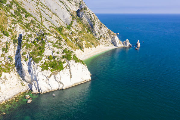 The Due Sorelle (Two Sisters) beach, Conero Riviera, Sirolo, Ancona province, Marche, Italy