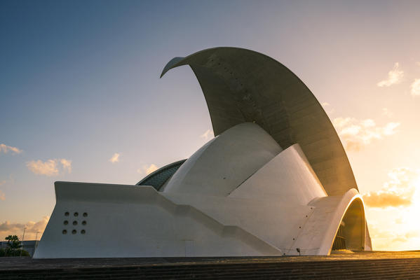 Auditorio de Tenerife at sunrise. Santa Cruz de Tenerife, Tenerife, Canary Islands, Spain