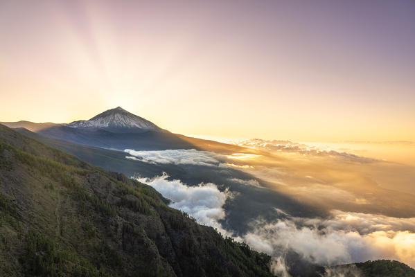 Mount Teide at sunset. Tenerife, Canary Islands, Spain