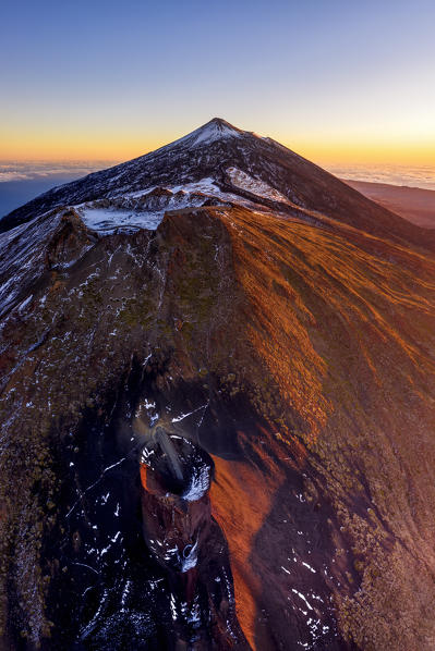 Aerial view of mount Teide, Pico Viejo and las Narices del Teide. Tenerife, Canary Islands, Spain