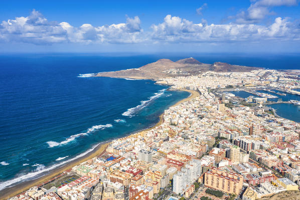 Aerial view of Las Palmas. Gran Canaria, Canary Islands, Spain, Europe
