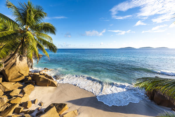 Anse Patates beach, La Digue, Seychelles, Africa