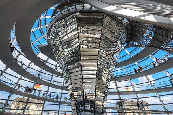 Reichstag Dome, Parliament building in Berlin, Germany, Europe