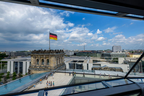 Sight from Reichstag Dome, Parliament building in Berlin, Germany, Europe