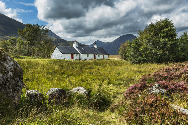 Blackrock Cottage and Buachaille Etive Mor, Glencoe, Scotland.