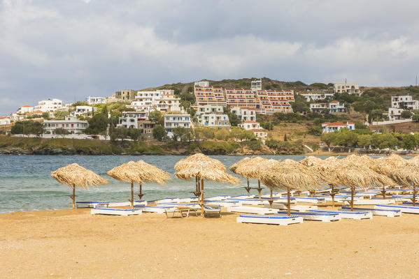 Enchanting beach of Batsi, Andros, Cyclades Archipelago, Greece, europe