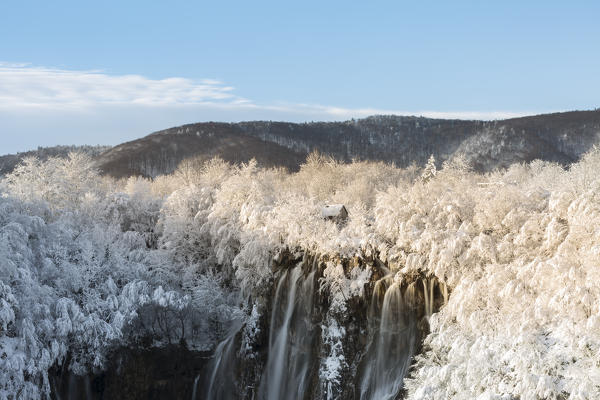 Veliki Slap waterfall of Plitvice Lakes National Park, Plitvicka Jezera, Lika and  Senj County, Croatia