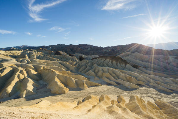 Landscape from Zabriskie Point, Death Valley National Park, Inyo County, California, North America, USA