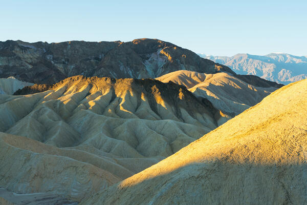 Sunrise at Zabriskie Point, Death Valley National Park, Inyo County, California, North America, USA