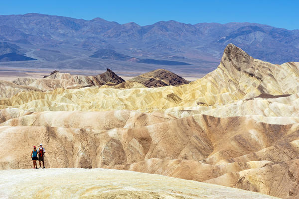 Visiting Zabriskie Point at Death Valley National Park, Inyo County, California, Usa