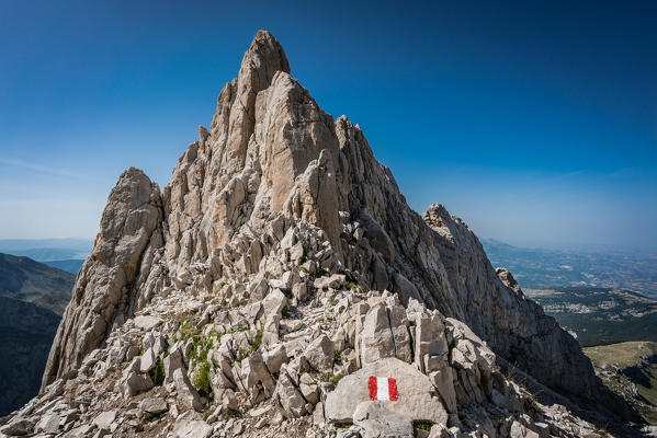 Fiamme di Pietra of Corno Piccolo, Gran Sasso; Teramo province, Abruzzo, Italy, Europe