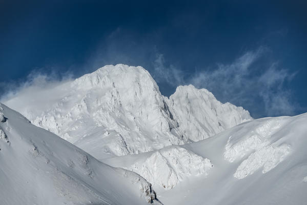 Gran Sasso d'Italia after an Ice Storm, Campo Imperatore, L'Aquila province, Abruzzo, Italy, Europe