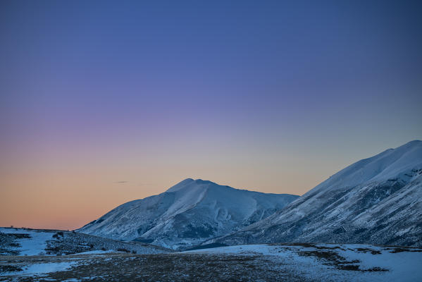 Sunset on Campo Imperatore, Campo Imperatore; L'Aquila province, Abruzzo, Italy, Europe