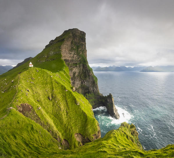 Kallur lighthouse, Kalsoy island, Faroe Islands, Denmark