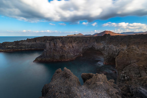 Cliffs in Los Hervideros, Timanfaya National Park, Lanzarote, Canary Island, Spain,Europe