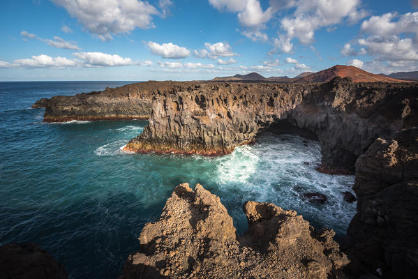 Cliffs in Los Hervideros, Timanfaya National Park, Lanzarote, Canary Island, Spain,Europe