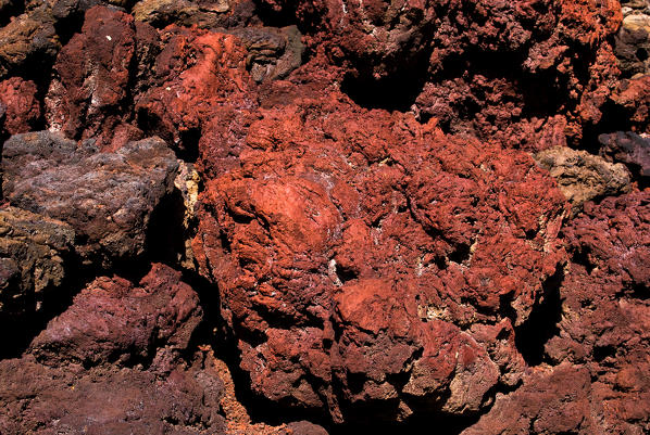 Lava stones in Timanfaya National Park, Lanzarote, Canary island, Spain, Europe
