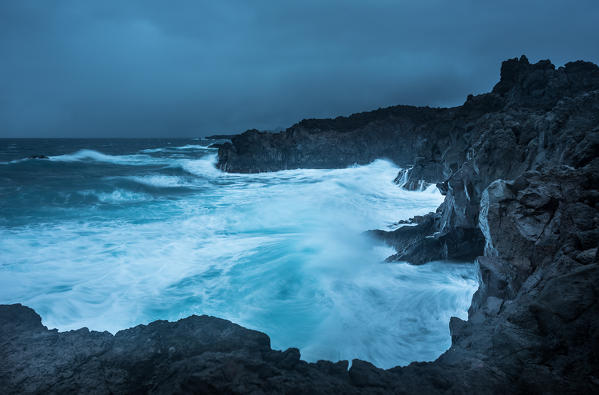 Cliffs in Los Hervideros, Timanfaya National Park, Lanzarote, Canary Island, Spain,Europe