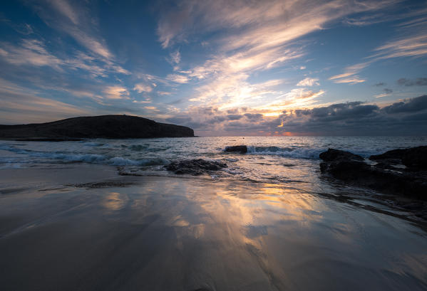 Los Papayao beach at sunrise, Lanzarote, Canary island, Spain, Europe