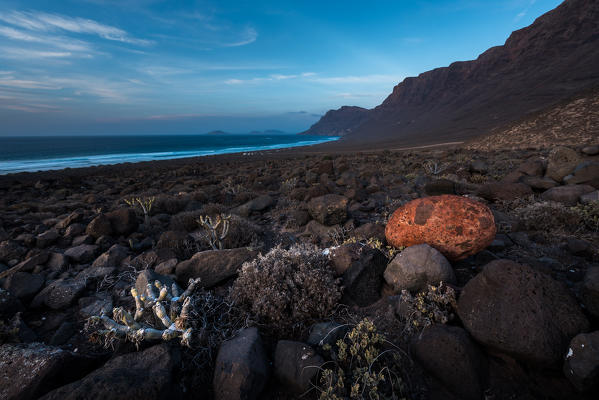 Famara beach, Lanzarote, Canary island, Spain, Europe