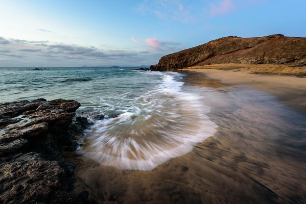 Los Papayao beach at sunrise, Lanzarote, Canary island, Spain, Europe