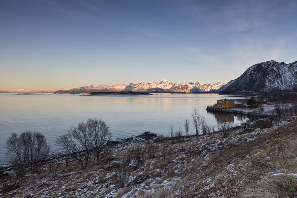 sunrise at Ivarsholmen, municipality of Hadsel, Lofoten Island, Norway, Europe