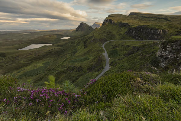sunset at Quiraing, Isle of Skye, Inner Hebrides, Scotland, Europe