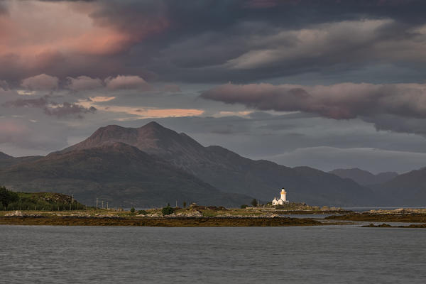 Ornsay Lighthouse, isle of Skye, Inner hebrides, Scotland, Europe
