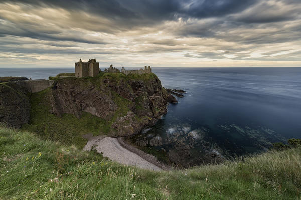 sunset at Dunnottar castle, Aberdeenshire, Scotland, Europe