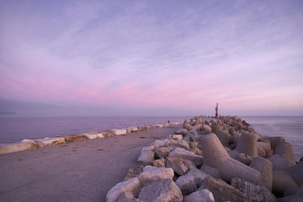 Fano pink sunrise, Pesaro Urbino, Le Marche, Italy                             