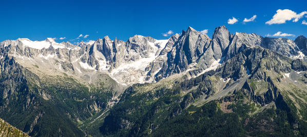 The Sciore's massif, Cengalo peak and Badile peak, Bregaglia valley, Switzerland