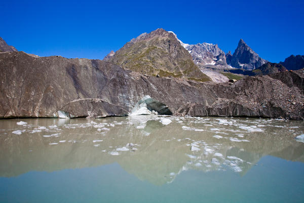 Glacial lake at Veny valley, Aosta valley, Mont Blanc, Italy