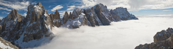 Trentino Alto Adige, fog on the Pale di San Martino, Dolomiten, Italy
