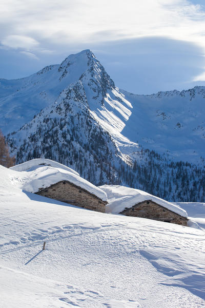 Orobie alps, chalet at Tartano valley, Lombardy, Italy