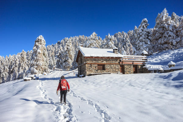 Lombardy, trekking at Casera hutte in Livrio valley, Orobie alps, Italy