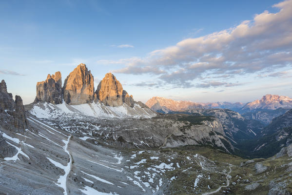 Tre Cime Di Lavaredo (Drei Zinnen), Sexten Dolomites, South Tyrol, province of Bolzano, Italy