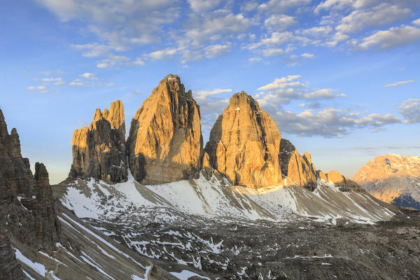 Tre Cime Di Lavaredo (Drei Zinnen), Sexten Dolomites, South Tyrol, province of Bolzano, Italy