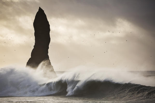 Waves at Reynisdrangar, Vík í Mýrdal, Southern Iceland, Iceland, Northern Europe