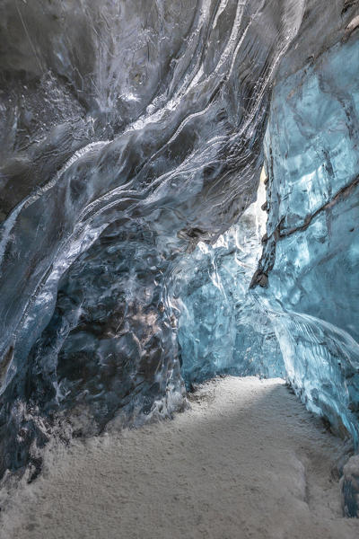 Ice cave of Breidamerkurjokull, Austurland, Iceland, Northern Europe